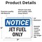 Signmission Jet Fuel Only, 7 in W x Rectangle, Vinyl Decal OS-2PACK-NS-D-57-L-13760 - alternate 5